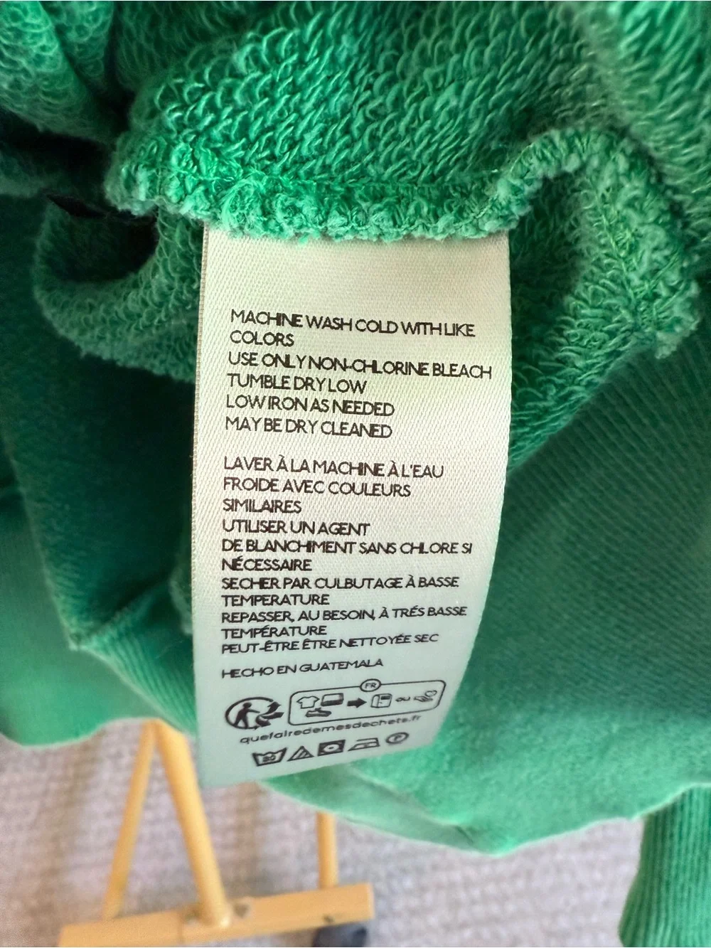 Free People Camden Sweatshirt Rare Tennis | Kelly Green - Size XS - Picture 5 of 9